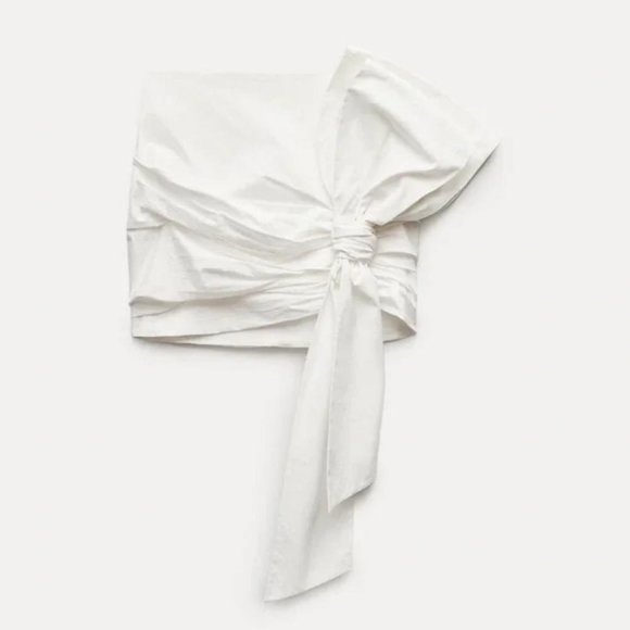 ZARA KNOTTED MINI SKIRT ZW COLLECTION - Picture 1 of 5